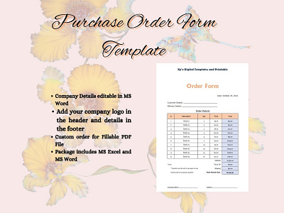 Purchase Order Form Template