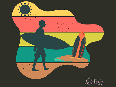 Surf Life island retro summer sun surf surfboard surfer