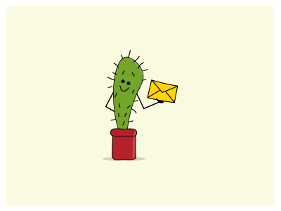 the cactus cactus cards illustration messsage