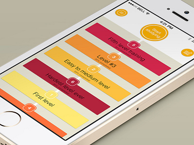 Colourful List app colorful flat ios ios7 iphone levels list
