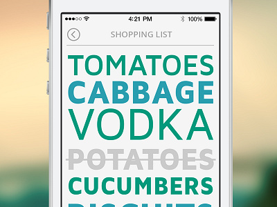 List App app flat ios iphone list shopping typography ui ux