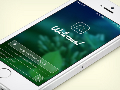 Login Screen app clean flat ios iphone login ui ux