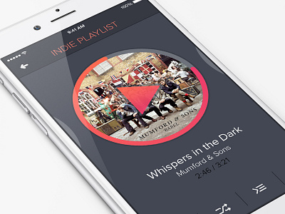 Music App album app artist flat interaction ios iphone music player ui ux