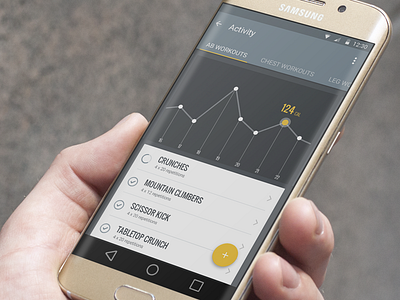 Fitness tracker - android android app design interaction material ui ux