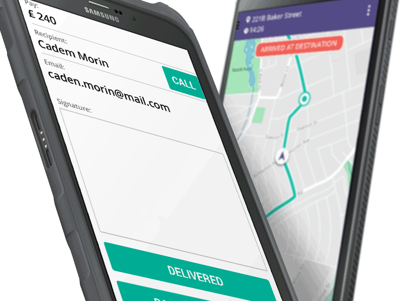 Android Delivery App android animation delivery flat interaction map material navigation ui ux