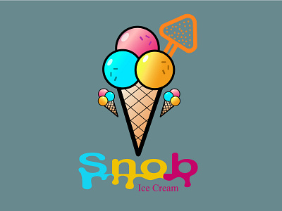 Snob Ice Cream Ice Cream Company logo dailylogo dailylogochallenge design dribble graphic design illustration logo vector