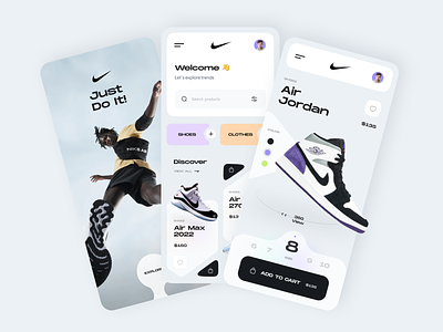 Nike Shoes Mobile App UI