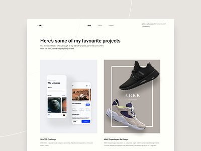 Portfolio project page design interaction design minimal portfolio project project page typography ui ux web web design webdesign