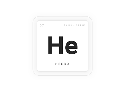 Periodic Typeface heebo minimal minimalistic periodic periodic table sans serif type typeface typogaphy typographic