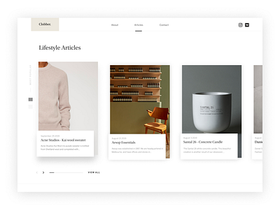 Clobber Lifestyle Blog article article page clothing dailyui design lifestyle minimal sans serif serif typogaphy typography ui uidesign ux ux ui web web design webdesign