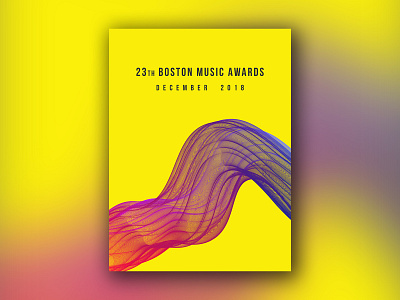 Music awards blend illustration poster