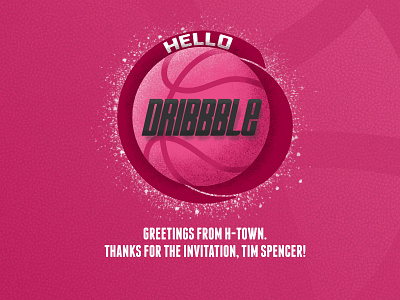 Hello Dribbble affinity designer basketball hello dribbble houston texture
