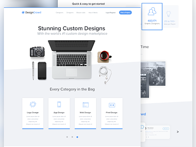 DesignCrowd WebPage Entry concept design designcrowd freelance freelancing uiux