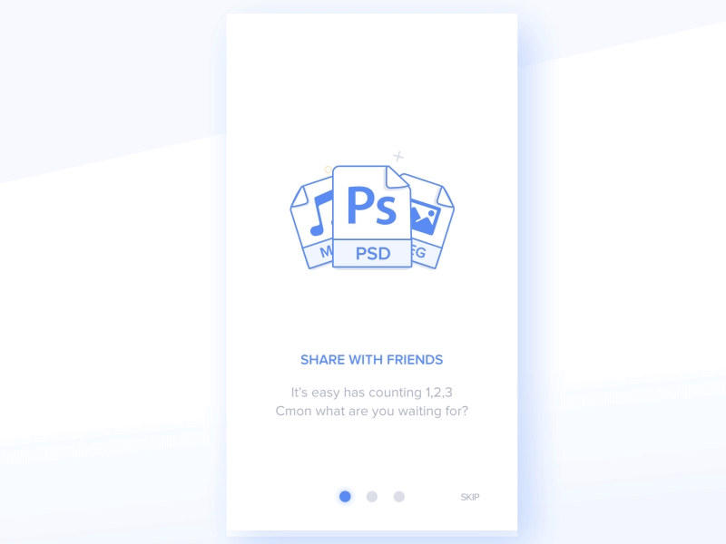 Walkthrough Animated Screens aftereffects animated blue dropbox edit graphics illustrations motion onboarding psd skip walkthrough