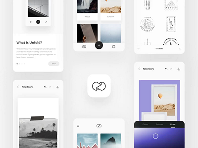 Unfold App | Create Stories app interaction mobile motion product design ui ux