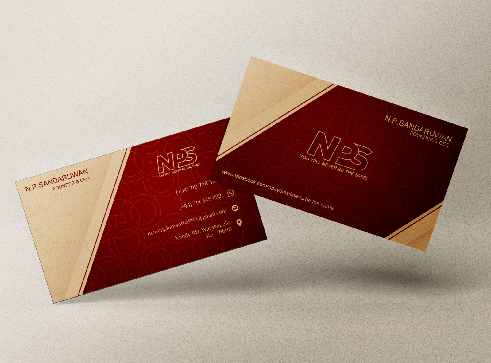 Business card design by Kaveesha shenal on Dribbble