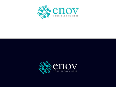 enov company logo design branding design graphic design illustration logo typography vector