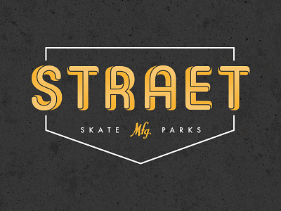 STRAET skate parks mfg. concrete emblem escheresque handshaped oker skateboarding skatepark straet yellow