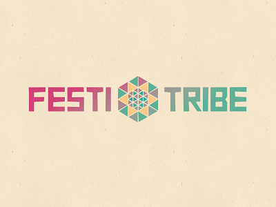 FestiTribe cube festitribe festival geometric hexagon logo mandala square sun