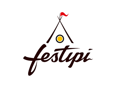 Festipi logo brush festipi festival handwritten logo pen restyle tipi v2