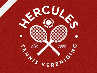 Hercules Tennis Club Logo ancient greek ball classic club gravel hercules laurel logo tennis timeless wreath