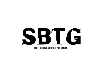 SBTG logo logo logotype mutilated sabotage sans serif sbtg serif typography