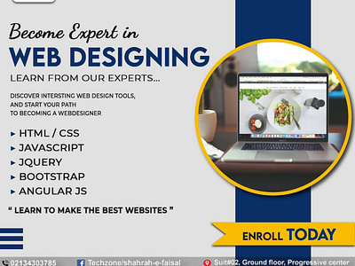 Web Designing Post (Educational Post) bootstrap branding css design educational post graphic design html illustration institute post java script jquery social media post social media post design web designing web development