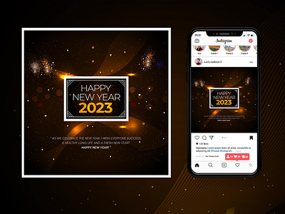 Happy New Year Post Design