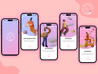 byClavea e-commerce Onboarding Page Mobile Apps