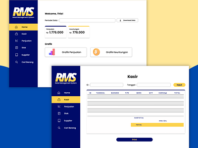 RMS (Retail Management System) Desktop Application application branding design desktop desktopapps graphic design illustration logo typography ui ux vector webdesign website