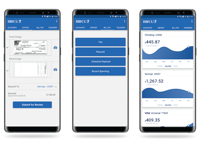 Randolph Brooks Federal Credit Union Re Design design mobile app re ui user interface ux wireframing