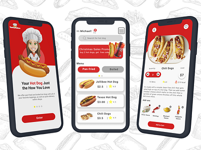 Mobile app for hotdog shop