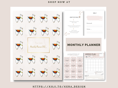 Monthly Planner 3 appointments design goal review goals modern planner monthly planner motivational quotes productivity planner progress tracker templates to do list