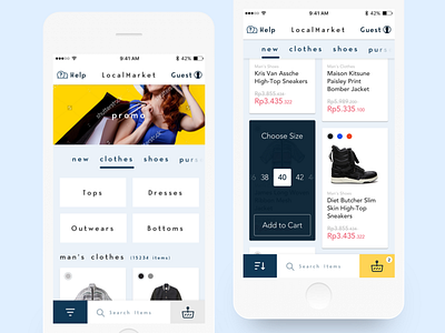 Fashion Apps Search Result fashion ios lifestyle market mobile shopping cart ui ux