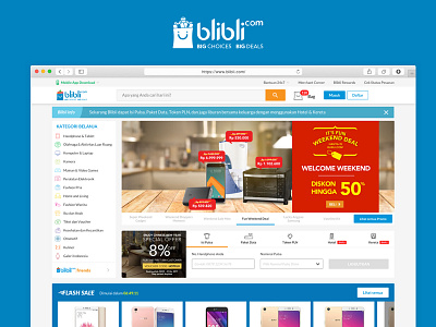 New Blibli Homepage 2017 blibli desktop ecommerce homepage indonesia redesign revamp ui ux