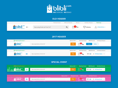 New Blibli Desktop Header 2017 blibli desktop ecommerce header indonesia redesign ui
