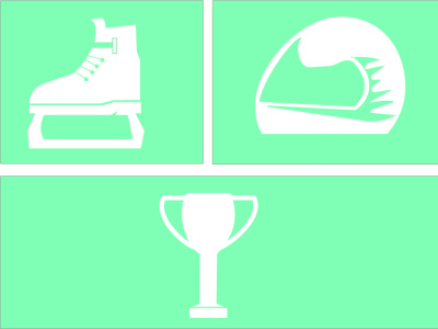 icon set art helmet icon illustration design shoe trophy