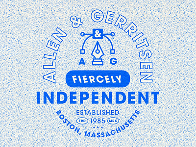 FIERCELY INDEPENDENT advertising agency badge boston design graphic design illustration lockup texture typography