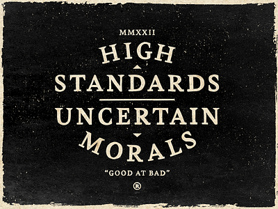 "GOOD AT BAD" ® badge branding design graphic design illustration lockup texture typography