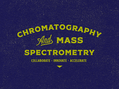 "MASS SPECTROMETRY!" badge branding design graphic design illustration lockup texture typography