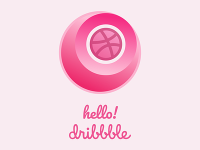 Dribbble Debut Planet debut logo