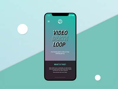 Video Death Loop UI Concept app dailyui design ios ui ux