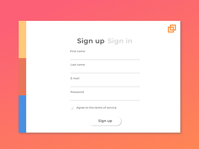 Sign Up UI dailyui design ui ux web design