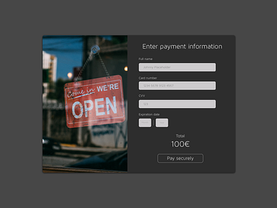 Daily UI | Payment Form dailyui design ui uidesign ux uxdesign web webdesign website