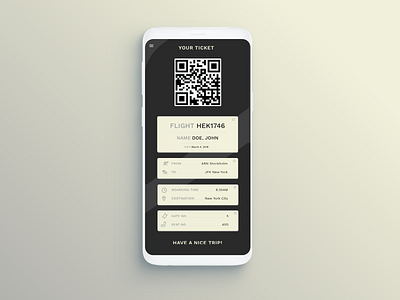 Daily UI | Flight Ticket App