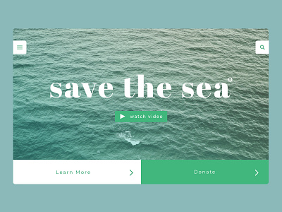 Daily UI | Save the Sea dailyui design ui uidesign ux uxdesign web webdesign website