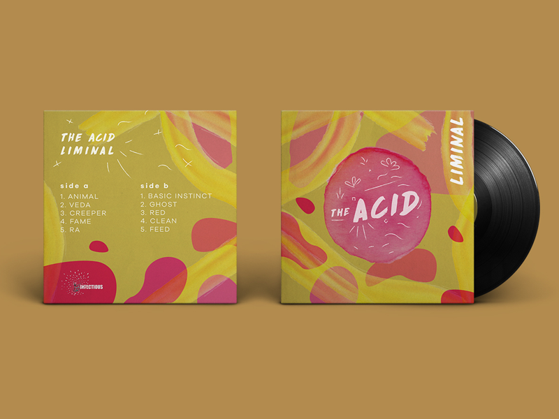 Album cover #1 - The Acid Liminal (concept) vinyl cover the acid music cover aquarelle aquarell music typography design vinyl cover album concept liminal acid the