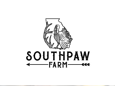 SouthPaw Farm hunting logo branding design graphic design illustration typography
