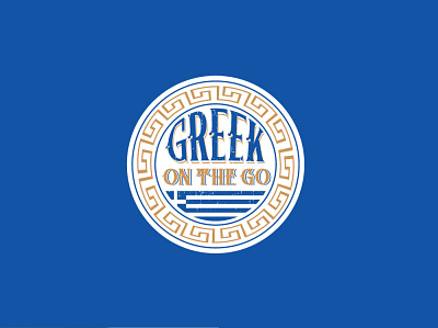 "Greek on the Go Food Truck Logo'' graphic design illustration logo typography vector