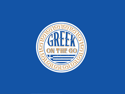 "Greek on the Go Food Truck Logo''